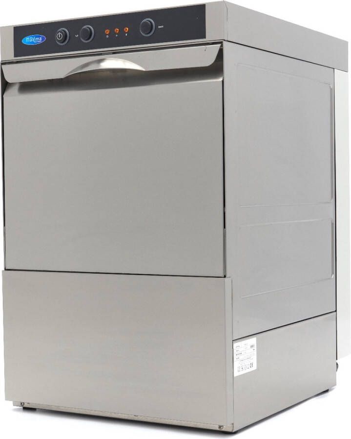 Maxima Horeca Vaatwasser 40 x 40 cm met Afvoer- Glansspoel- en Zeeppomp 230V