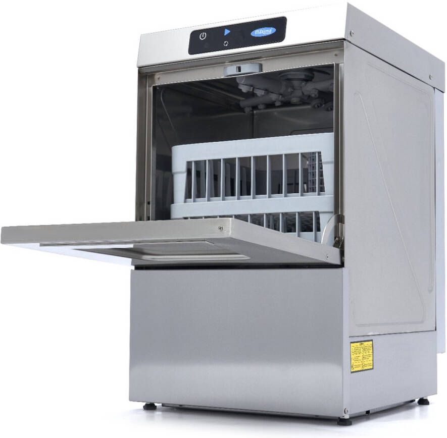 Maxima Horeca Vaatwasser 40 x 40 cm met Afvoer- Glansspoel- en Zeeppomp Digitaal Display -230V