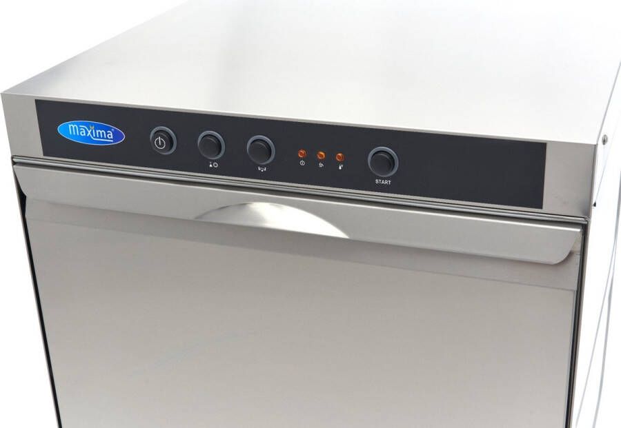 Maxima Horeca Vaatwasser 50 x 50 cm met Afvoer- Glansspoel- en Zeeppomp 230V - Foto 2