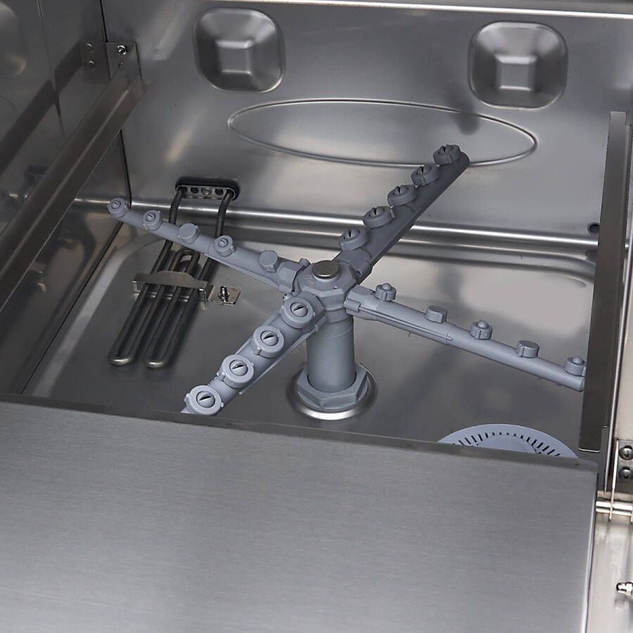 Maxima Horeca Vaatwasser 50 x 50 cm met Glansspoelpomp Digitaal Display 400V