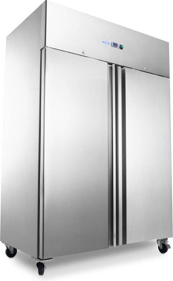 Maxima Koelkast 1200 L 6 Verstelbare Roosters (2 1 GN) op Wielen Roestvrijstaal Koeling Koelkast - Foto 2