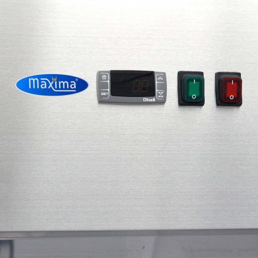 Maxima Koelkast 1200 L 6 Verstelbare Roosters (2 1 GN) Rvs met Glazen Deur - Foto 2