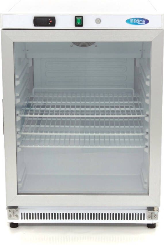 Maxima Koelkast 200 L Wit met Glazen Deur Tafelmodel Horeca Met Drie Verstelbare Roosters Professioneel - Foto 2