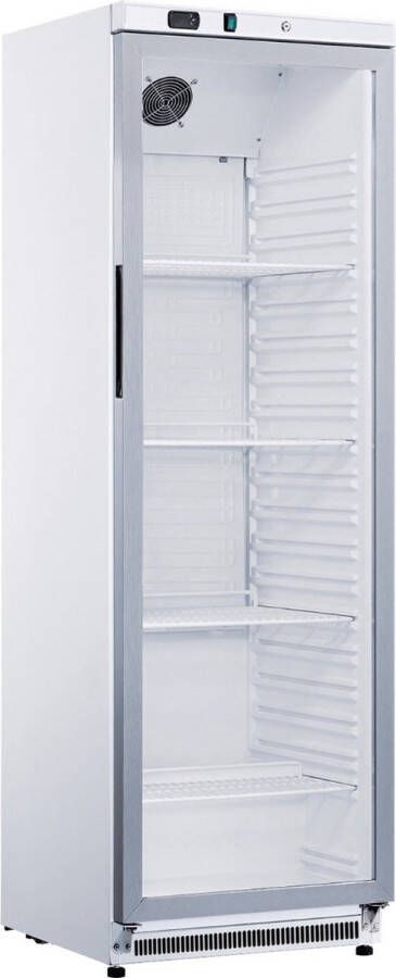 Maxima Koelkast 400 L Wit met Glazen Deur 4 Verstelbare Roosters Horeca Koeling Professioneel - Foto 2