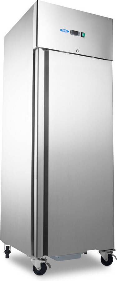 Maxima Koelkast 600 L 3 Verstelbare Roosters (2 1 GN) op Wielen Roestvrijstaal Koeling Koelkast - Foto 2