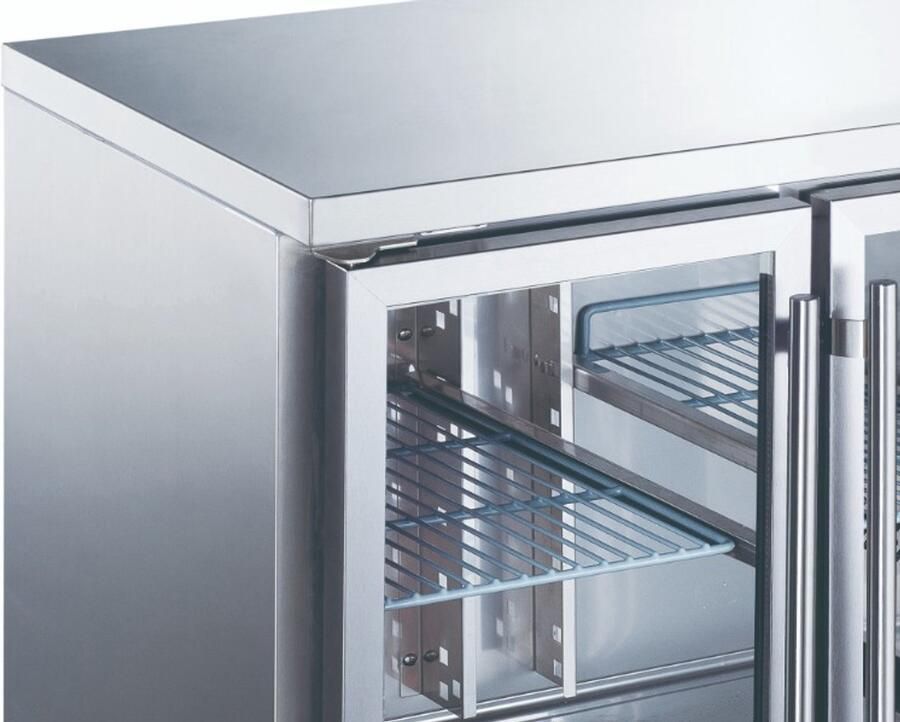 Maxima Koelwerkbank 282 L 136 cm 2 Glazen Deuren