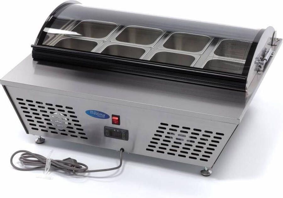 Maxima Saladette 67 L Tafelmodel 8 x 1 6 GN Koeling Saladette