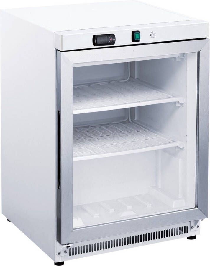 Maxima Vrieskast 200 L Wit met Glazen Deur Professionele Vriezer Tafelmodel Speciale Koelcyclus 200 liter Diepvries - Foto 3