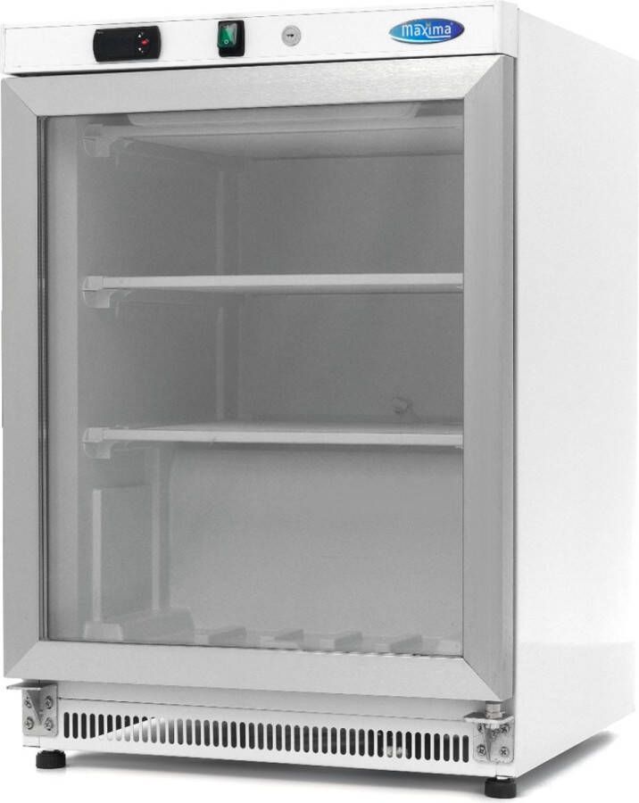 Maxima Vrieskast 200 L Wit met Glazen Deur Professionele Vriezer Tafelmodel Speciale Koelcyclus 200 liter Diepvries - Foto 2