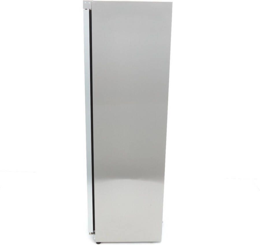 Maxima Vrieskast 400 L Rvs met Glazen Deur