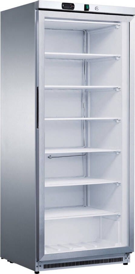 Maxima Vrieskast 600 L RVS met Glazen Deur Professionele Vriezer Speciale Koelcyclus 600 liter Diepvries