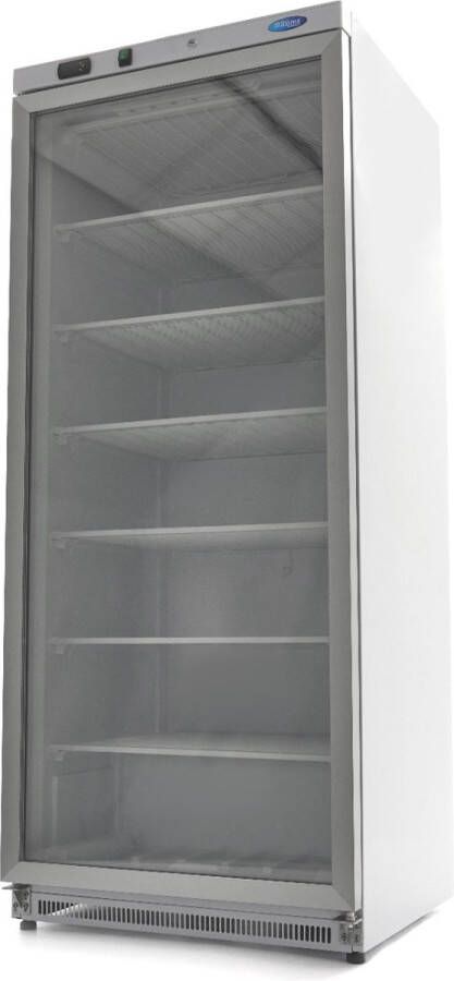Maxima Vrieskast 600 L Wit met Glazen Deur Professionele Vriezer Speciale Koelcyclus 600 liter Diepvries