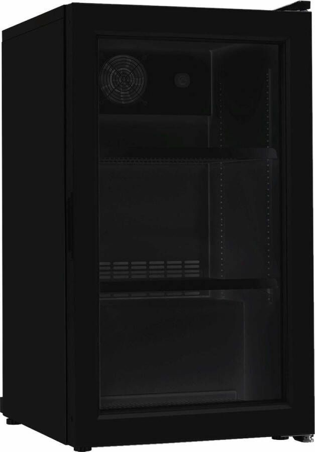 Maxxfrost glasdeurkoelkast 136 liter zwart