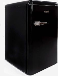 MaxxHome Retro koelkast Tafelmodel koelkast Incl. vriesvak 90L Zwart