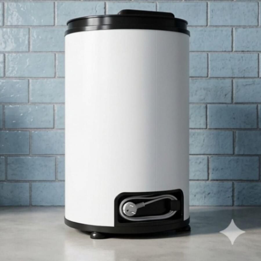 Melchioni Family Tornado Inox Draagbare Wasdroger 6 kg – 3200 RPM Centrifuge – Compact & Ruimtebesparend – Handmatige Bediening – Wit