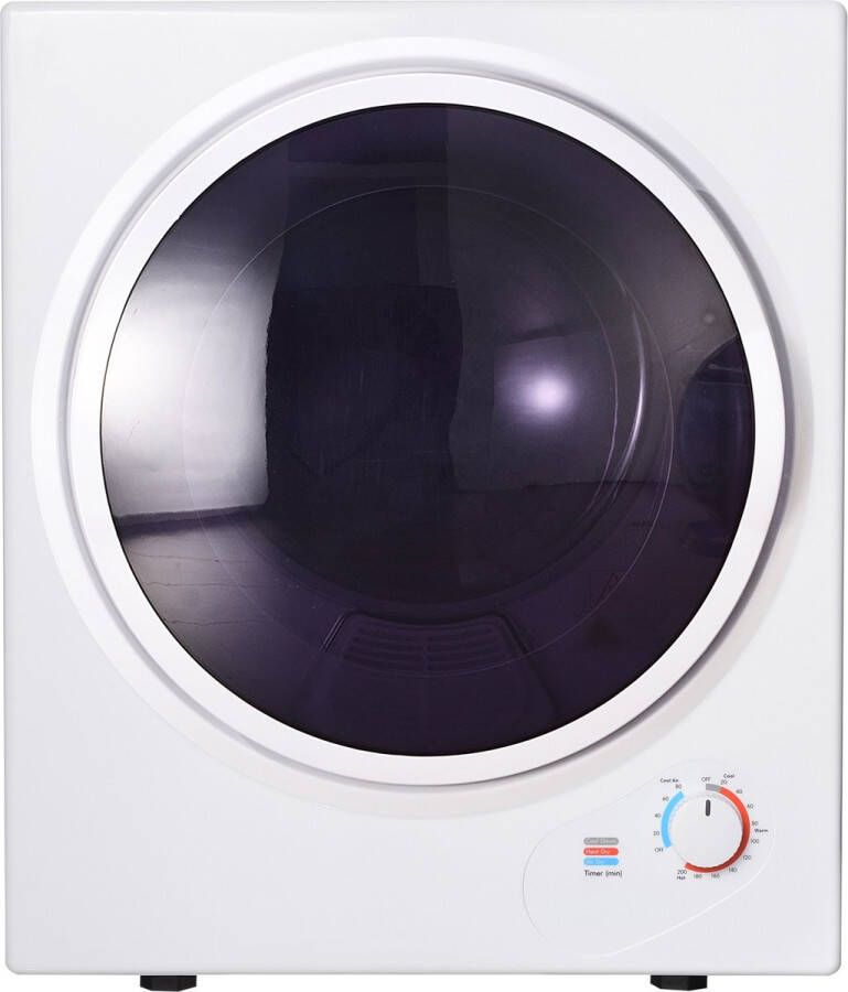 Merax Mini wasdroger 2 5 kg geschikt voor wandmontage eenvoudige bediening 200 minuten timer dubbele filters PTC keramische verwarming RVS trommel oververhittingsbeveiliging 65°C geschikte droogtemperatuur