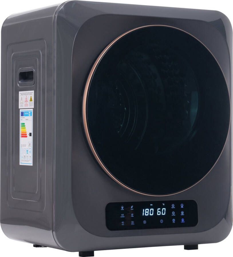 Merax Mini Wasdroger met Wandmontage Droger tot 4 kg Capaciteit Energieklasse C Grijs