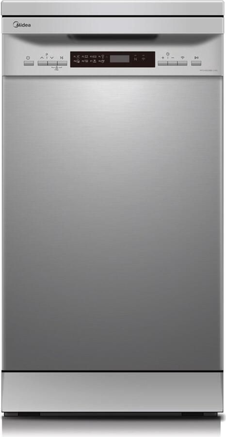 Midea MFD45S200X.2-ES Vrijstaande Vaatwasser RVS E label 49 dB 9 l Waterverbruik (per cyclus gebaseerd op het ecoprogramma) 10 couverts