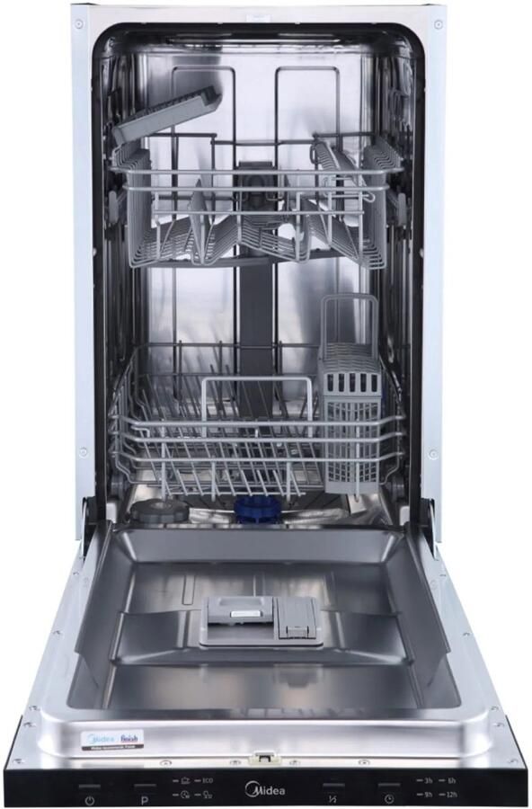 Midea MID45S110-HR Vaatwasser Volledig Ingebouwd Bestekmand E label 49 dB RVS 9 couverts 9 l Waterverbruik (per cyclus gebaseerd op het ecoprogramma)