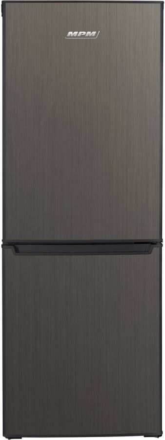 MPM Vrijstaande Koel-vriescombinatie – 215 liter – Mechanische Thermostaat – Deur Links Rechts – Energieklasse E – Donkergrijs
