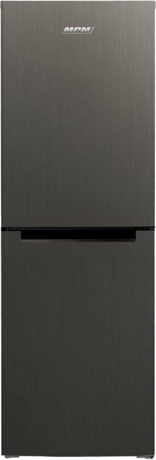 MPM Vrijstaande Koel-vriescombinatie – 230 L – Total No Frost – Elektronische bediening – LED-verlichting – Energieklasse E – Donkergrijs