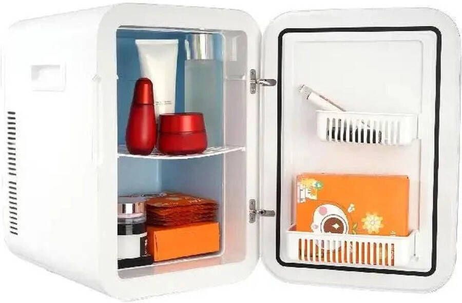 My Store Vevor Mini koelkast Tafelmodel koelkast Draagbare vriezer Minibar 20 liter Stille koelkast Energiezuinige koelkast Mini Beauty koelkast Huidverzorging bewaren Wit