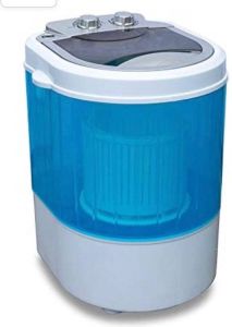 NaSK Mini-lader wasmachine met centrifuge campingwasmachine tot 3 kg klein en handig met draaggreep [Energieklasse B]