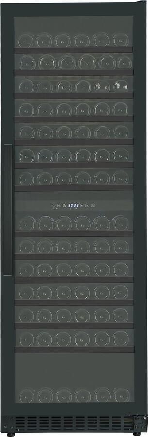 Nestor M Nestor Wine Wijnklimaatkast 160 Flessen – Wijnkoelkast 2 Zones – Vrijstaand – Wijnkast met LED – Houten Leggers – Zwarte Wijnkoeler – NWT2160FN1