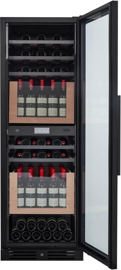 Nestor M NWXP2123FN2 Wijnklimaatkast 123 Flessen 2 Zones 2 Lades voor rechtopstaande flessen LED 3 kleuren Koolstoffilter