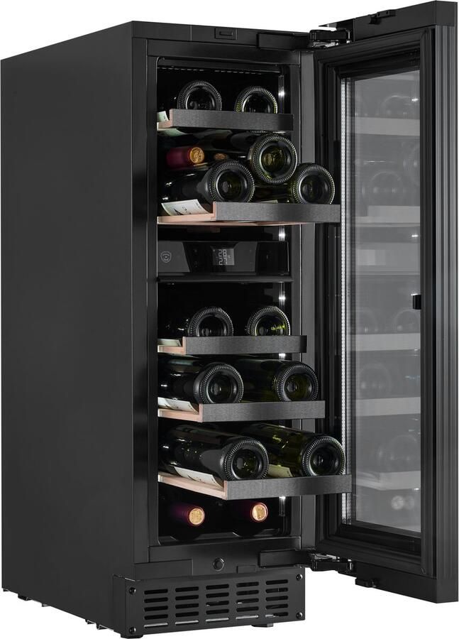 Nestor M Wijnkoelkast NWVS219FN1 2 Zones 18 Flessen Push Open Greeploos stil 36 dB LED 3 kleuren Koolstoffilter