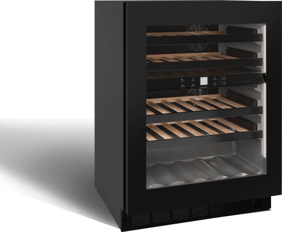 Nestor M Wijnkoelkast NWXS231FN1 Push Open 31 Flessen 2 zones Zwarte Glasdeur