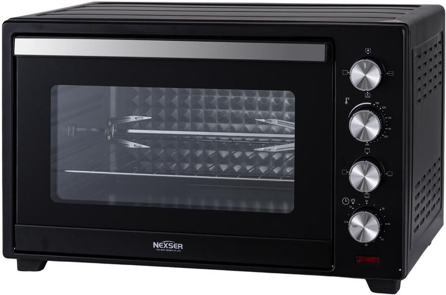 Nexser 48L Multifunctionele Air Oven – 2000W – Elektrische RVS Oven voor Bakken Braden Pizza Grillen en Air Frying – Grote Capaciteit voor Thuis en Horeca