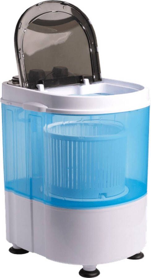 Nexxt Mini wasmachine met centrifuge Campingwasmachine Enkele trommel Voor 3KG was Wit Blauw