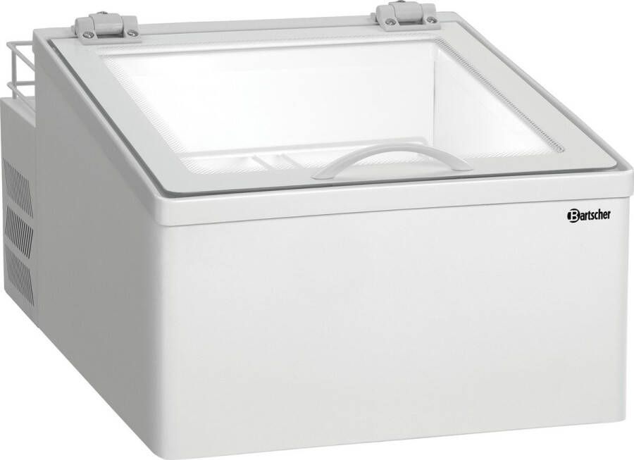 Bartscher IJsvitrine 2x5L-F – 10 Liter – Vlak Dubbelglas – Elektronische Regeling – Wit – 475x730x355mm