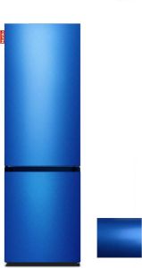 Nunki LARGECOMBI-ABMET Combi Bottom Koelkast E 198+66l Blue Metalic Gloss All Sides
