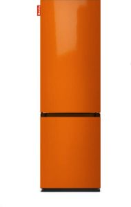 Nunki LARGECOMBI-FORA Combi Bottom Koelkast E 198+66l Gloss Bright Orange Front
