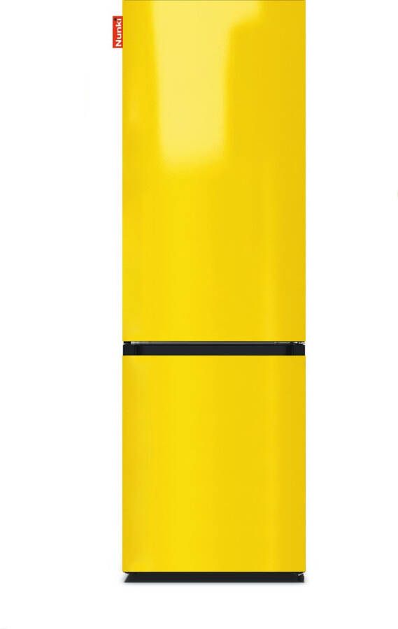 Nunki LARGECOMBI-FYEL Combi Bottom Koelkast E 198+66l Lucid Yellow Gloss Front - Foto 1