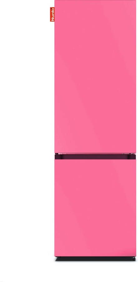 Nunki LARGECOMBINF-ABUB Combi Bottom Koelkast D 182+71 Bubblegum Pink Satin All Sides