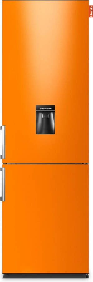 Nunki LARGEH2O (Gloss Bright Orange All Sides) Combi Bottom Koelkast F 197+71l Handle Waterdispenser - Foto 1