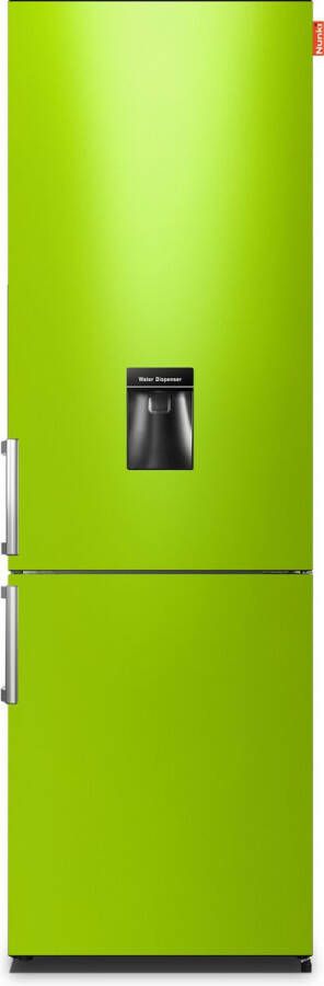 Nunki LARGEH2O (Light Green Gloss Front) Combi Bottom Koelkast F 197+71l Handle Waterdispenser