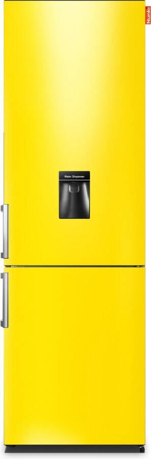 Nunki LARGEH2O (Lucid Yellow Gloss Front) Combi Bottom Koelkast F 197+71l Handle Waterdispenser - Foto 1
