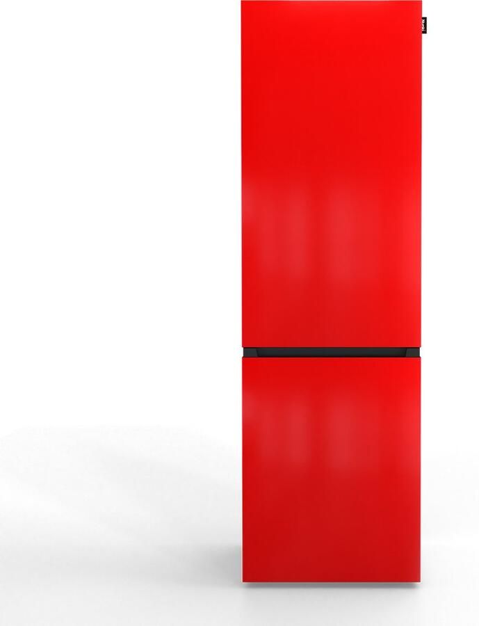 Nunki LARGECOMBINF-ARED Koel-vriescombinatie D Klasse 253l Hod Rod Red Gloss (ALL sides)