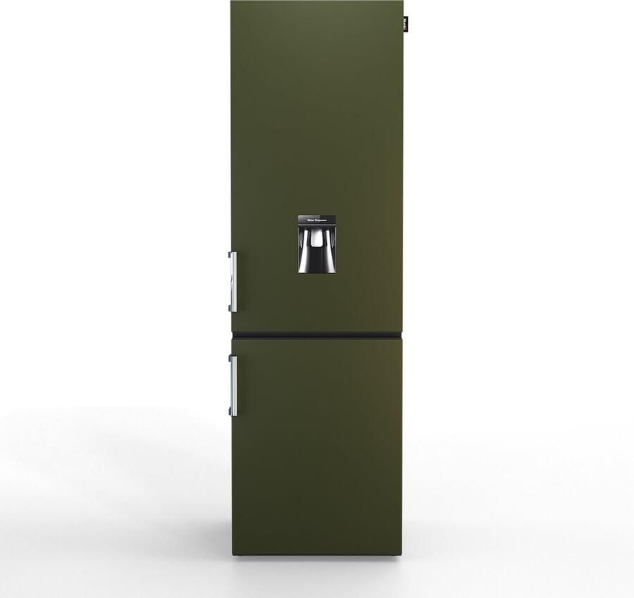 Nunki LARGEH2O-AMIL Combi Bottom Koelkast E klasse 268l Waterdispenser Military Green Matte (ALL sides)