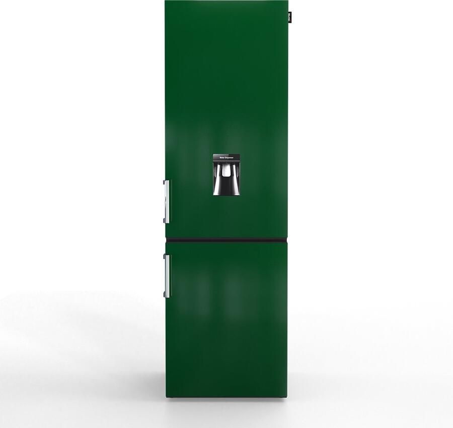 Nunki LARGEH2O-ADAR Combi Bottom Koelkast E klasse 268l Waterdispenser Dark Green Gloss (ALL sides)