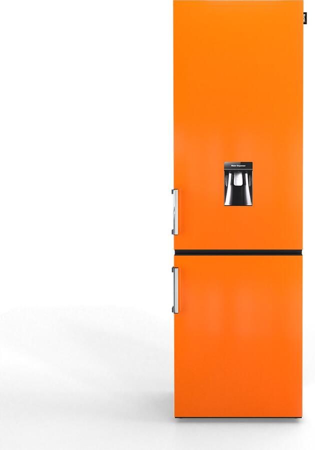 Nunki LARGEH2O-AORA Combi Bottom Koelkast E klasse 268l Waterdispenser Bright Orange Gloss (ALL sides)