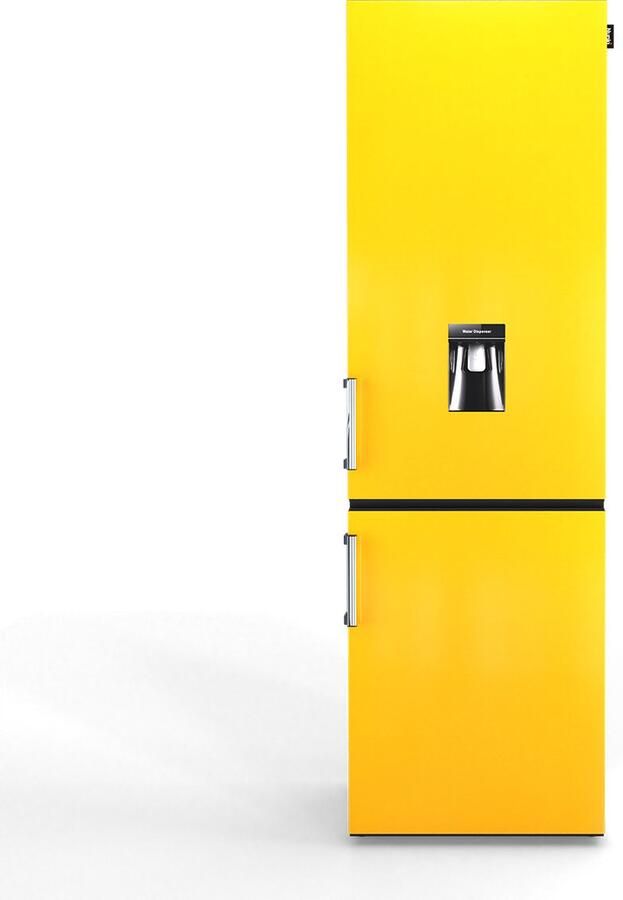 Nunki LARGEH2O-FYELL Combi Bottom Koelkast E klasse 268l Waterdispenser Lucid Yellow Gloss (FRONT only)