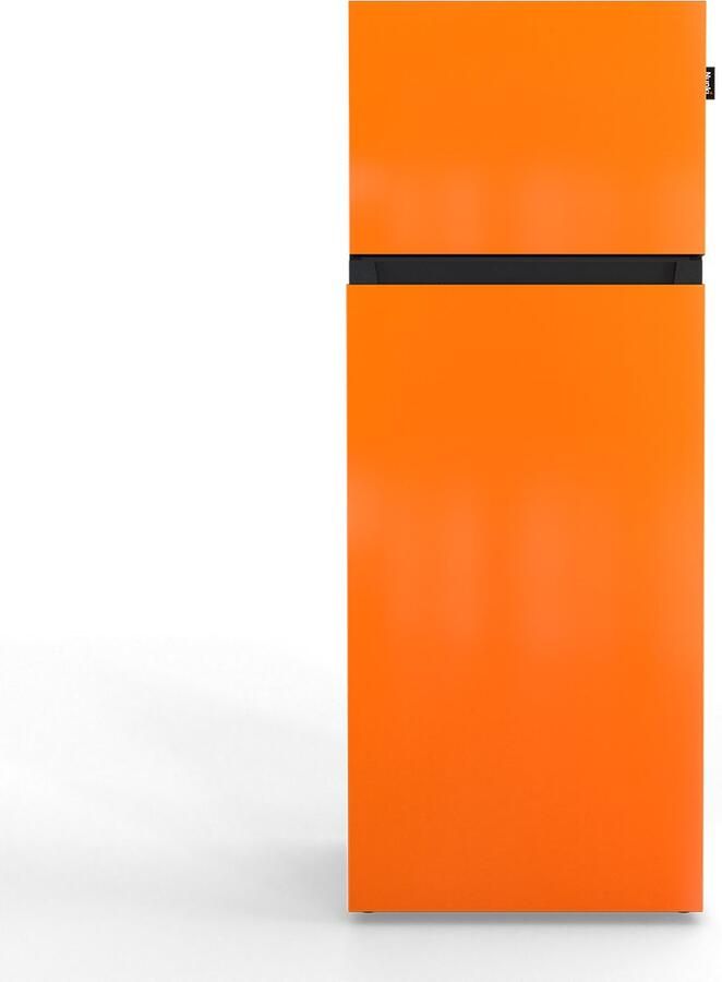 Nunki MEDIUM-FORA Dubbel-Deurs Koelkast E Klasse 206l Gloss Bright Orange Front