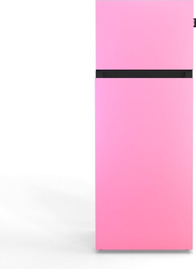 Nunki MEDIUM-ABUB Dubbel-Deurs Koelkast E Klasse 206l Bubblegum Pink Satin (ALL sides)