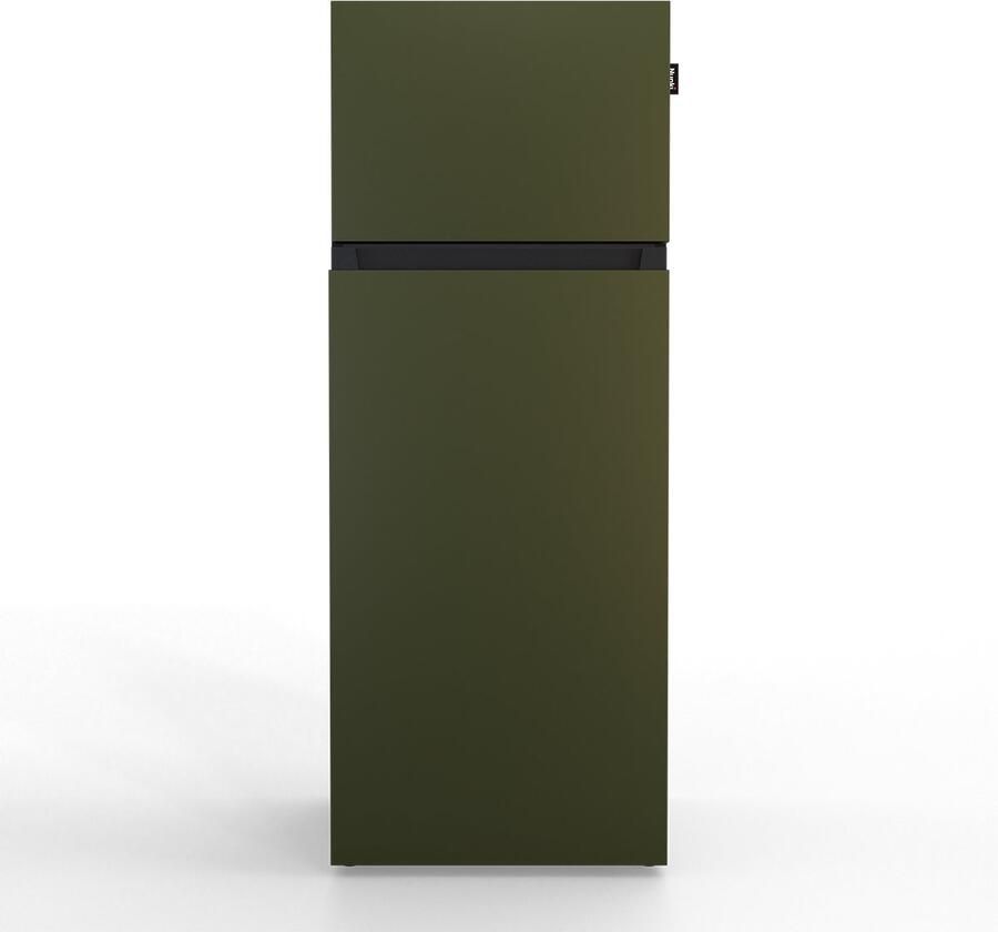 Nunki MEDIUM-AMIL Dubbel-Deurs Koelkast E Klasse 206l Military Green Matte (ALL sides)