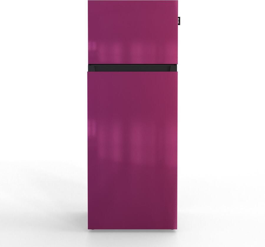 Nunki MEDIUM-FPUR Dubbel-Deurs Koelkast E Klasse 206l Fun Purple Gloss Metallic (FRONT only)